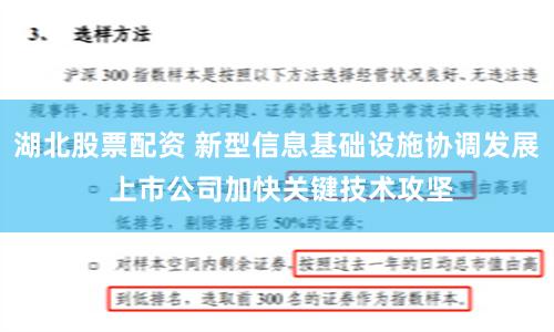 湖北股票配資 新型信息基礎(chǔ)設(shè)施協(xié)調(diào)發(fā)展 上市公司加快關(guān)鍵技術(shù)攻堅(jiān)