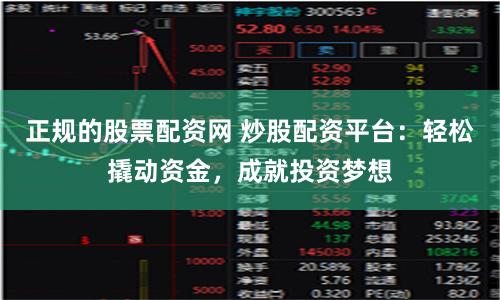 正規的股票配資網 炒股配資平臺：輕松撬動資金，成就投資夢想